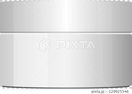 A simplistic, light gray container with a top that suggests beauty product or household item. 129925546