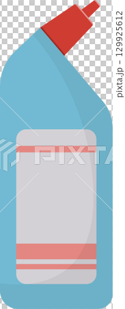 Vector illustration of a colorful plastic bottle with a red cap and a gray label on it. Vector illustration of a colorful plastic bottle with a red cap and a gray label on it. 129925612
