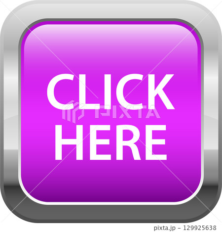 A vibrant purple button with a silver border, instructing viewers to "CLICK HERE" in white text. A vibrant purple button with a silver border, instructing viewers to "CLICK HERE" in white text. 129925638