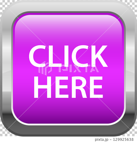 A vibrant purple button with a silver border, instructing viewers to "CLICK HERE" in white text. A vibrant purple button with a silver border, instructing viewers to "CLICK HERE" in white text. 129925638