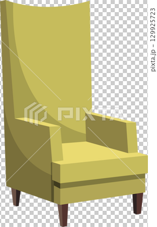A cartoon illustration of an inviting upholstered armchair, offering comfort and style. A cartoon illustration of an inviting upholstered armchair, offering comfort and style. 129925723