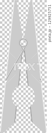 Close-up view of a gray clothespin against a black background, highlighting its metallic components. Close-up view of a gray clothespin against a black background, highlighting its metallic components. 129925751