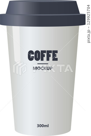Coffee cup mockup featuring a simple design, suitable for advertising and branding materials. Coffee cup mockup featuring a simple design, suitable for advertising and branding materials. 129925784