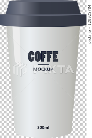 Coffee cup mockup featuring a simple design, suitable for advertising and branding materials. Coffee cup mockup featuring a simple design, suitable for advertising and branding materials. 129925784