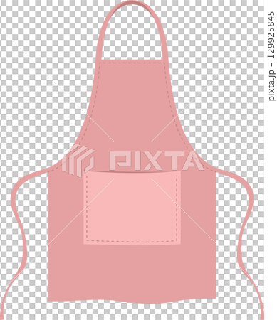A pink apron with a pocket, perfect for cooking, baking, gardening, or crafting projects. 129925845