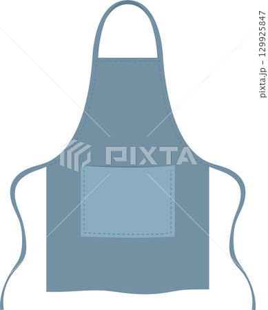 A light blue apron with a pocket stands ready, symbolizing culinary arts and home cooking. A light blue apron with a pocket stands ready, symbolizing culinary arts and home cooking. 129925847