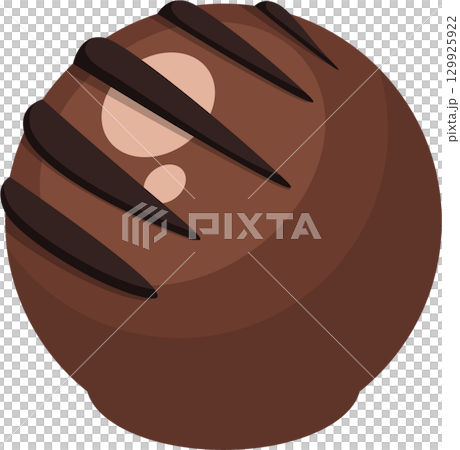 Chocolate truffle delight with dark chocolate drizzle, smooth texture, decadent confection, and sweet treat. Chocolate truffle delight with dark chocolate drizzle, smooth texture, decadent confection, and sweet treat. 129925922