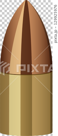 Ammunition round with a bullet, casing, and primer, is a complete cartridge for firearms. 129925976