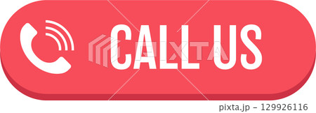 Red button with 'CALL US' text and a phone icon, suggesting immediate assistance or communication. 129926116