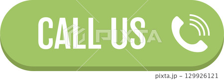Green call button with text "CALL US" and phone icon, encouraging immediate communication. 129926121