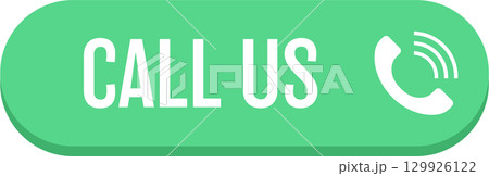 A rounded green button displaying the text "Call Us" and a phone icon indicating contact. 129926122