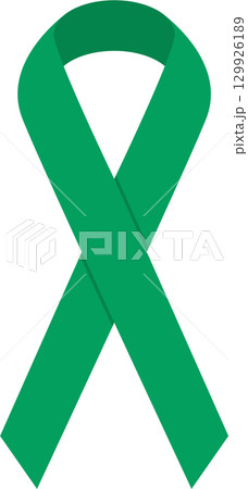 A green awareness ribbon on a black background, symbolizing support and raising awareness. A green awareness ribbon on a black background, symbolizing support and raising awareness. 129926189