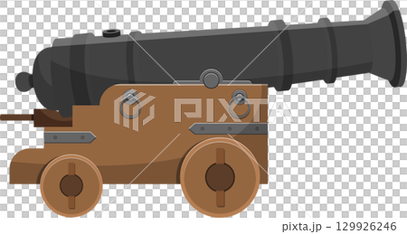 Antique Cannon: A piece of artillery history, embodying naval power and vintage weaponry. 129926246
