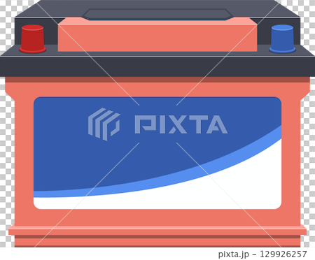 Automotive Battery: Powering vehicles with an essential energy source. Reliable energy storage. 129926257