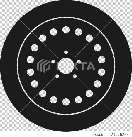 A dark and ominous wheel with circular cutouts, like a portal to another dimension. A dark and ominous wheel with circular cutouts, like a portal to another dimension. 129926288