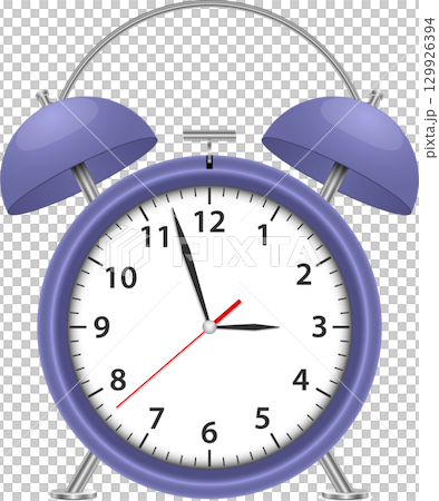 A charming, classic alarm clock in a soft purple hue, marking time with its traditional design. A charming, classic alarm clock in a soft purple hue, marking time with its traditional design. 129926394