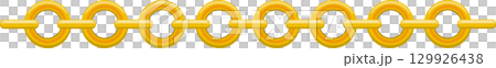 A lustrous golden chain, a series of connected links forming a strong and durable structure. A lustrous golden chain, a series of connected links forming a strong and durable structure. 129926438