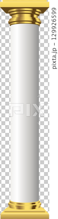Ornate column illustration, showcasing classical architecture design elements and golden accents. Ornate column illustration, showcasing classical architecture design elements and golden accents. 129926599