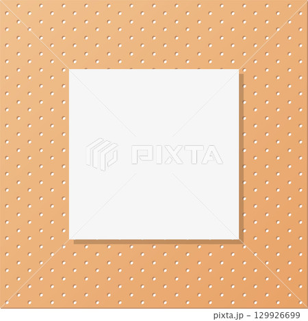 A square band aid frame surrounds a white central square, offering protection and healing themes. 129926699