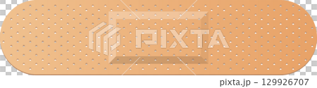 Illustration of a common skin-toned adhesive bandage for covering minor cuts and scrapes. Illustration of a common skin-toned adhesive bandage for covering minor cuts and scrapes. 129926707