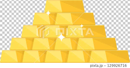 A stack of shiny gold bars piled in a pyramid shape, symbolizing wealth and prosperity. A stack of shiny gold bars piled in a pyramid shape, symbolizing wealth and prosperity. 129926716