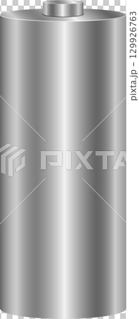 A metallic cylindrical object with a smaller cylinder on top, reflecting light evenly. A metallic cylindrical object with a smaller cylinder on top, reflecting light evenly. 129926763