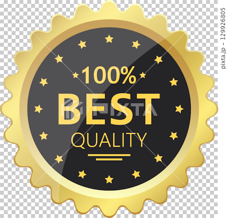 Golden 100% Best Quality seal, a symbol of excellence and trustworthiness. For product assurance 129926805