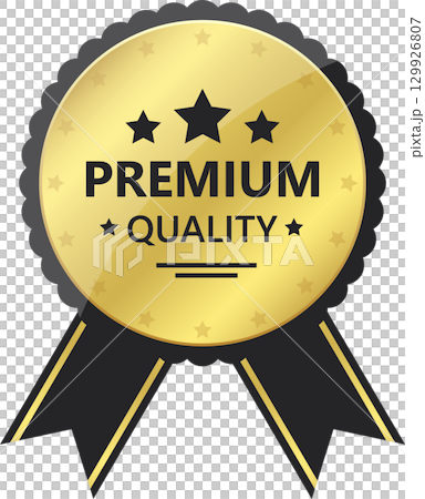 A gold seal emblem with stars, signifying top-tier quality and high standards. Ideal for promotion. A gold seal emblem with stars, signifying top-tier quality and high standards. Ideal for promotion. 129926807