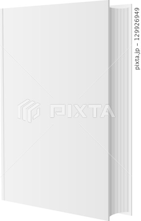 Standing white book with blank cover for writing on or drawing, isolated on black background. Standing white book with blank cover for writing on or drawing, isolated on black background. 129926949