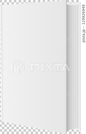 Standing white book with blank cover for writing on or drawing, isolated on black background. Standing white book with blank cover for writing on or drawing, isolated on black background. 129926949