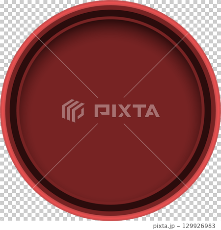 Crimson Roundel: A simple round object rendered in shades of red, encircled by a shadowed border. Crimson Roundel: A simple round object rendered in shades of red, encircled by a shadowed border. 129926983