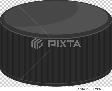 A simple, solid gray cylindrical object with a slightly curved top. The design is minimalist. 129926990