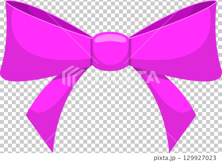 A vibrant magenta bow adorns a black backdrop, its classic form rendered in sleek, smooth lines. A vibrant magenta bow adorns a black backdrop, its classic form rendered in sleek, smooth lines. 129927023