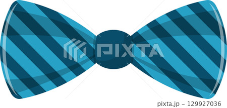 Stylish blue striped bow tie, perfect for adding a touch of dapper charm to any outfit. 129927036