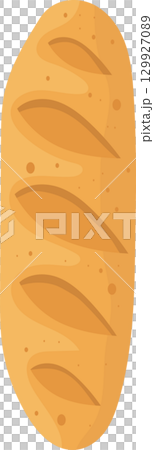 Golden brown bread loaf with signature cuts, perfect for sandwiches or a meal accompaniment. 129927089