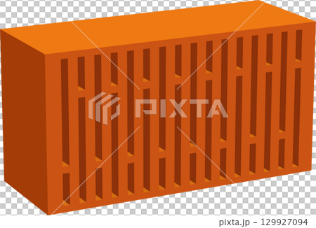 Red Clay Brick with Vertical Perforations Construction Material for building walls or pavers. Red Clay Brick with Vertical Perforations Construction Material for building walls or pavers. 129927094