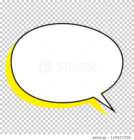 Simple speech bubble illustration on white background 129927298