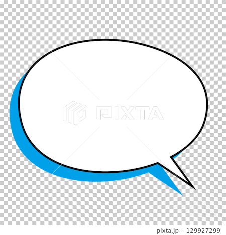 Simple speech bubble illustration on white background Simple speech bubble illustration on white background 129927299