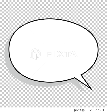 Simple speech bubble illustration on white background 129927301