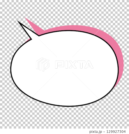 シンプルな吹き出しのイラスト 白背景 シンプルな吹き出しのイラスト 白背景 129927304