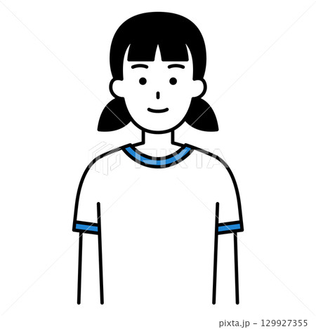 体操着の女子学生 体操着の女子学生 129927355