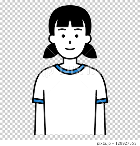 体操着の女子学生 体操着の女子学生 129927355