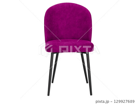 Purple velvet chair with black metal legs Purple velvet chair with black metal legs 129927689