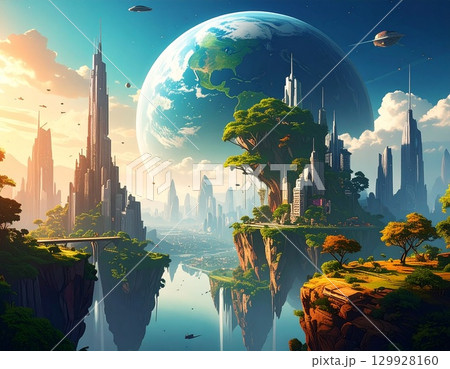 地球から飛び出す太陽 129928160