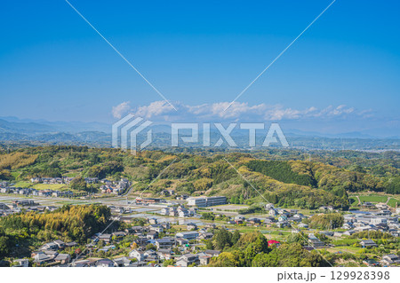 掛川市の高天神城跡周辺の風景(静岡県) 掛川市の高天神城跡周辺の風景(静岡県) 129928398