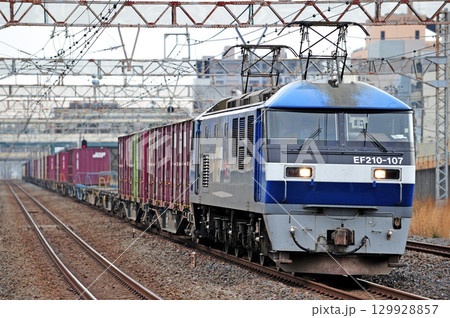 東海道本線　平塚　JR貨物　EF210-107（吹田） 129928857