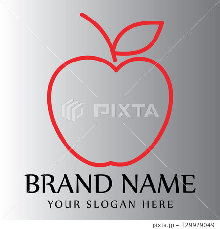 Iconic Apple Inspired Emblem 129929049
