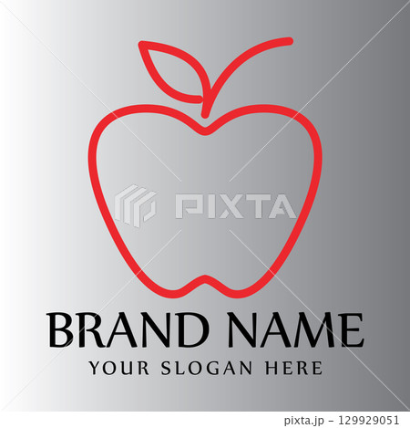 Iconic Apple Inspired Emblem Iconic Apple Inspired Emblem 129929051