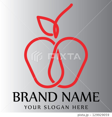 Iconic Apple Inspired Emblem 129929059