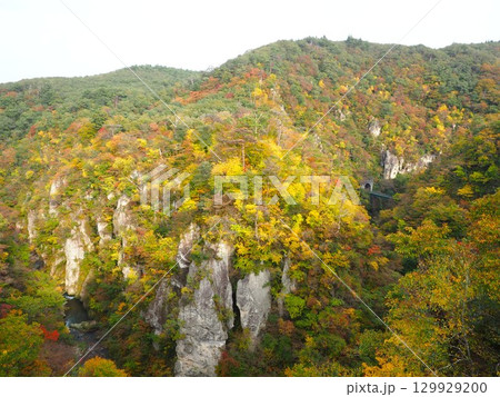 秋色に染まる鳴子峡｜宮城県の紅葉渓谷と観光名所 129929200